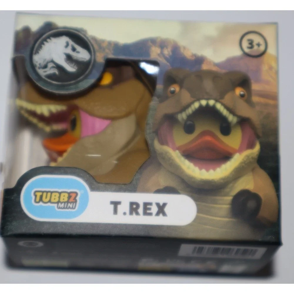 Tubbz Mini Jurassic World DILOPHOSAURUS & T-REX Dinosaur Ducks Lot 2 of NEW